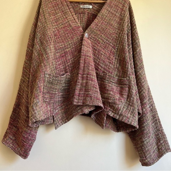 Yasuko Kurisaka Kimono Style MOP Button Cardigan - Picture 4 of 16